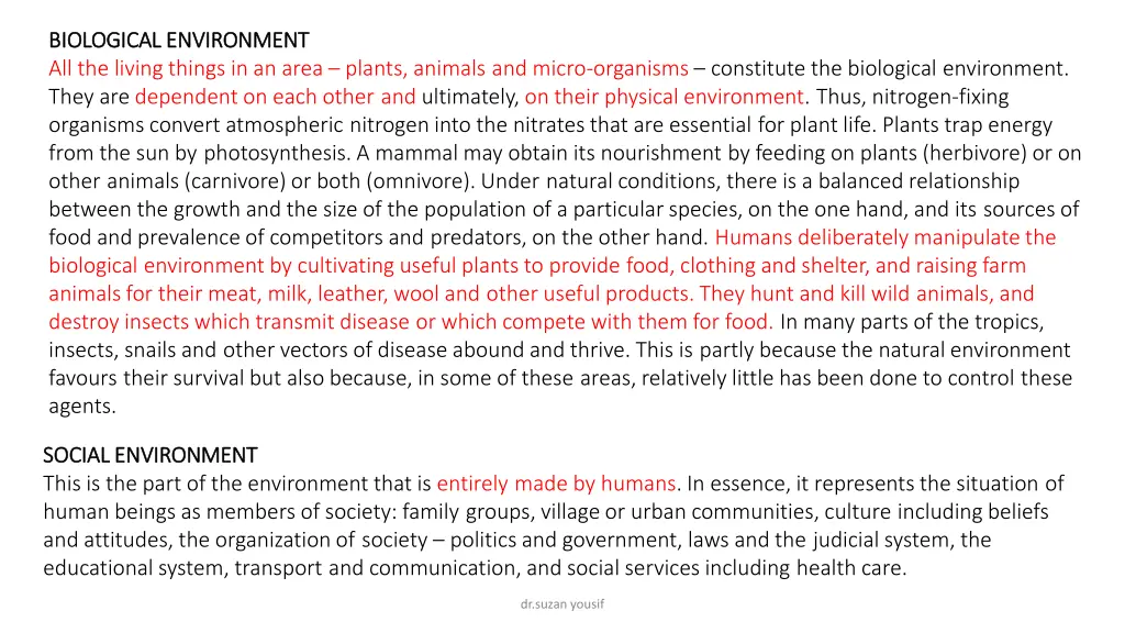 biological environment biological environment