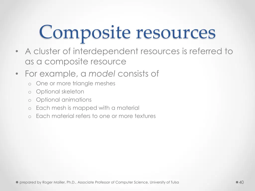 composite resources a cluster of interdependent