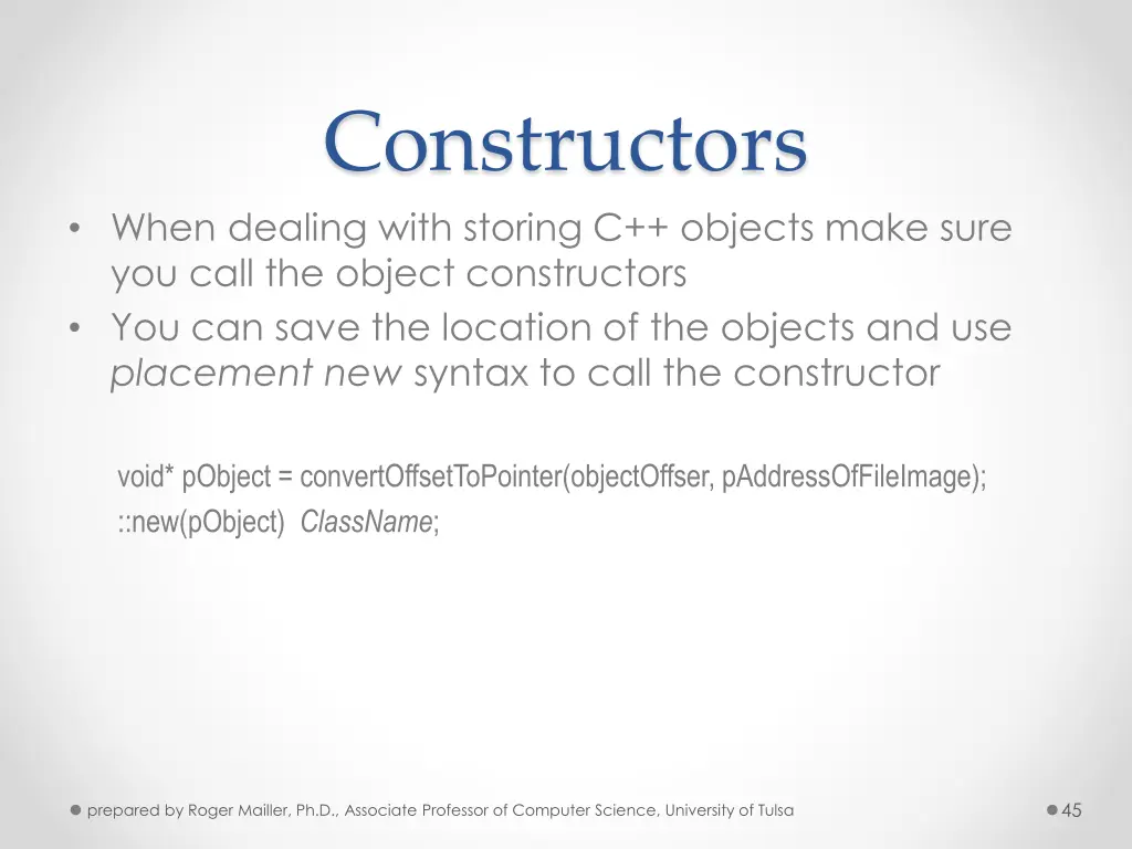 constructors