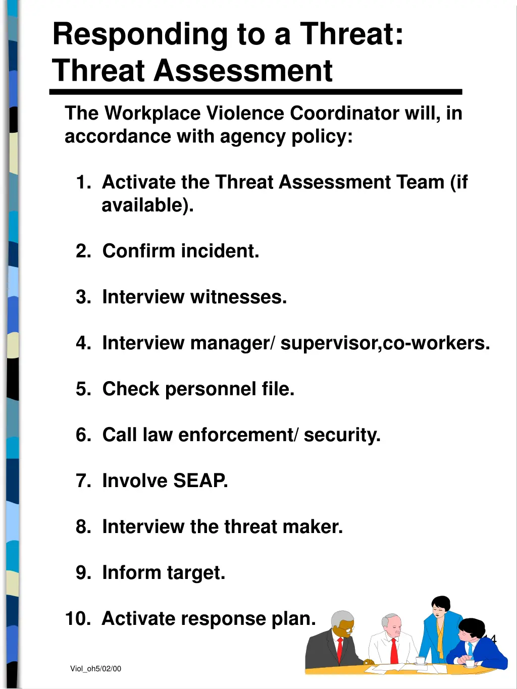 responding to a threat threat assessment