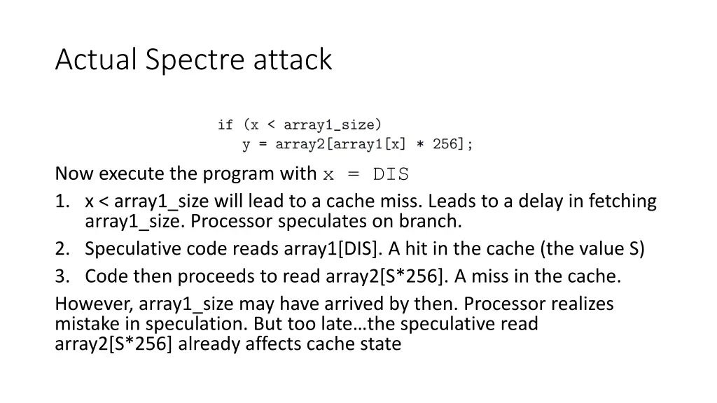 actual spectre attack