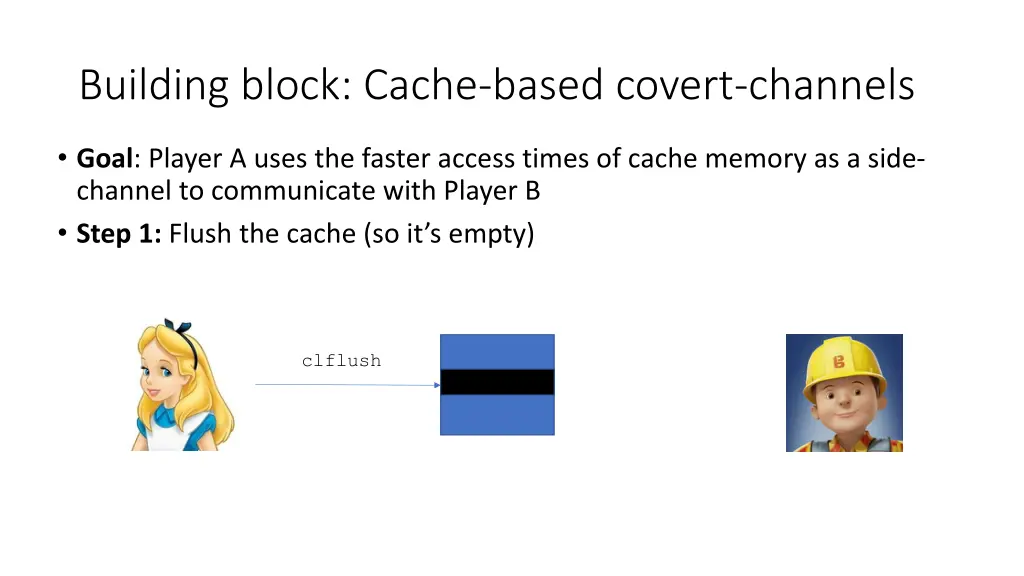 building block cache based covert channels