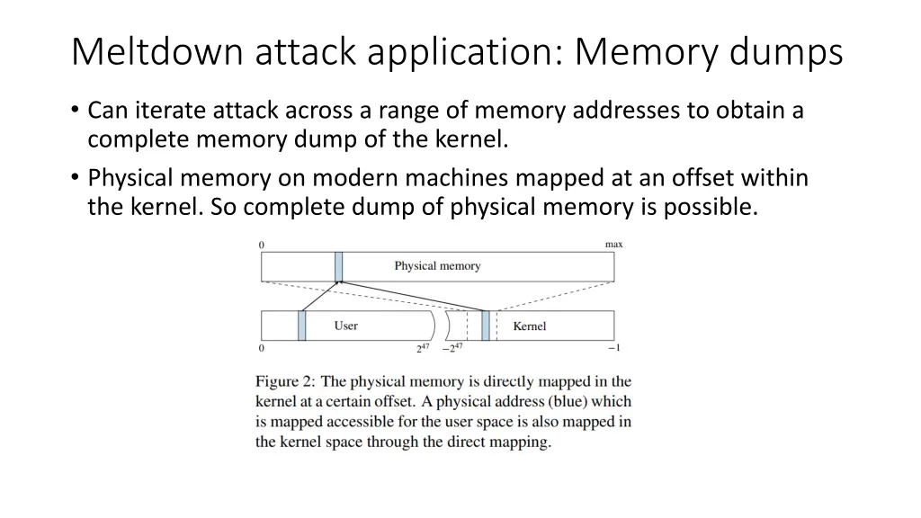 meltdown attack application memory dumps