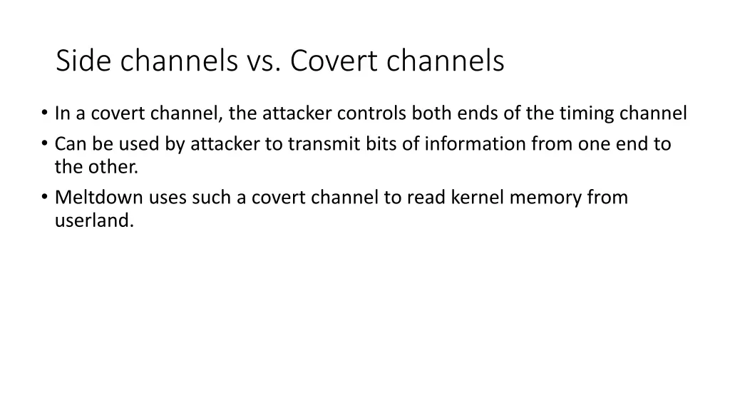 side channels vs covert channels