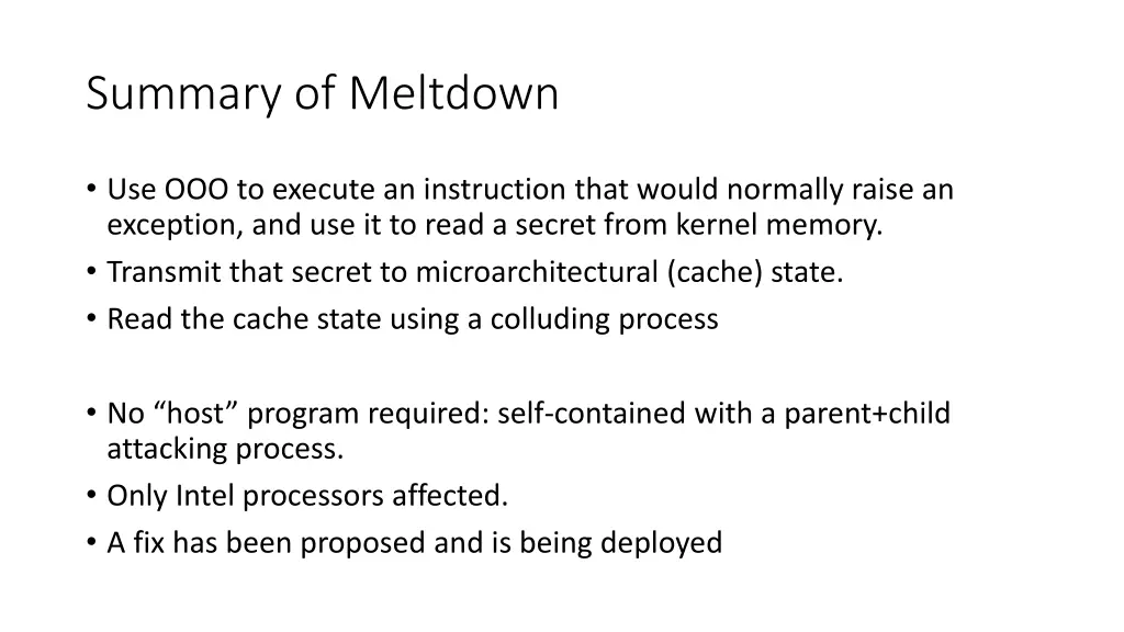 summary of meltdown