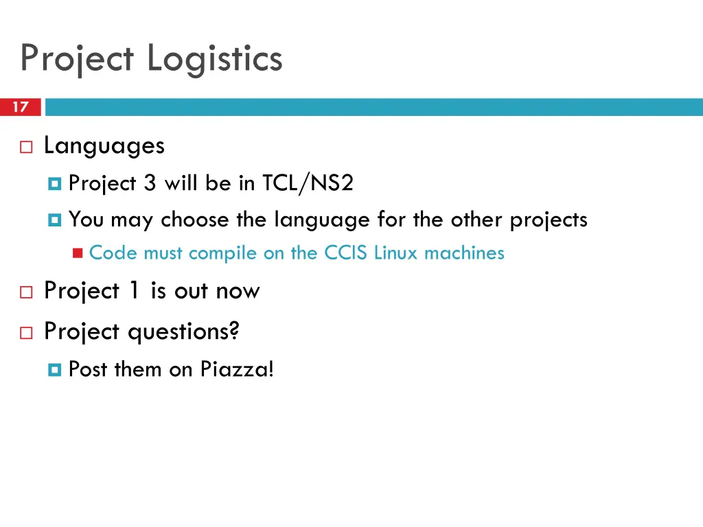 project logistics