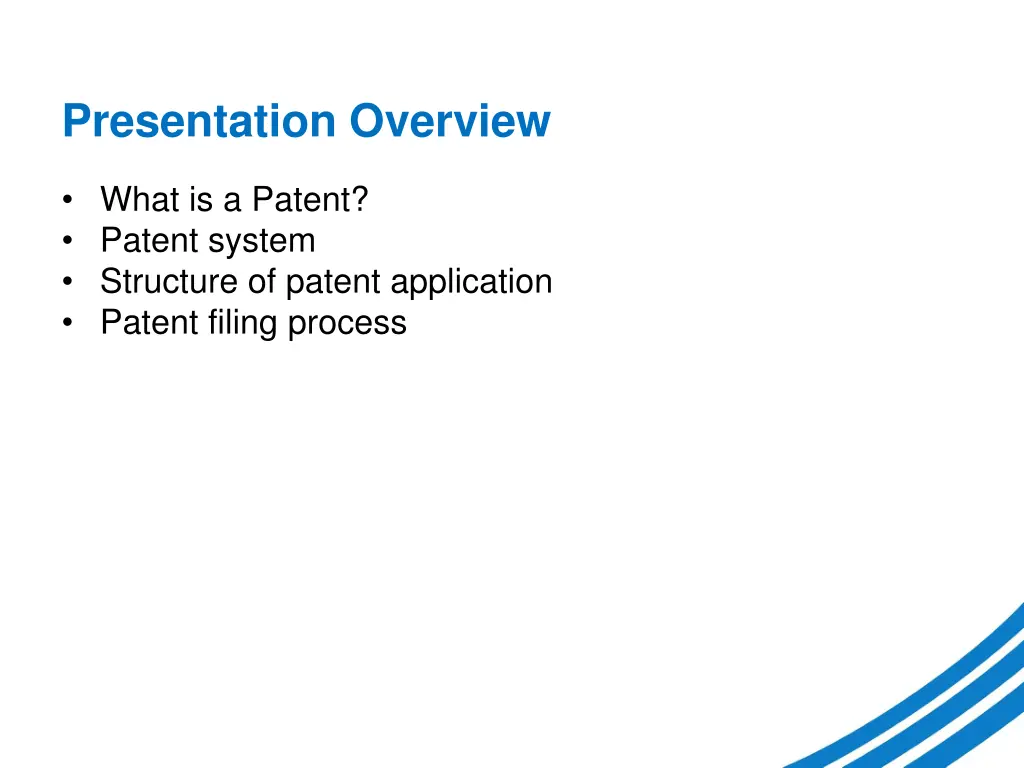 presentation overview