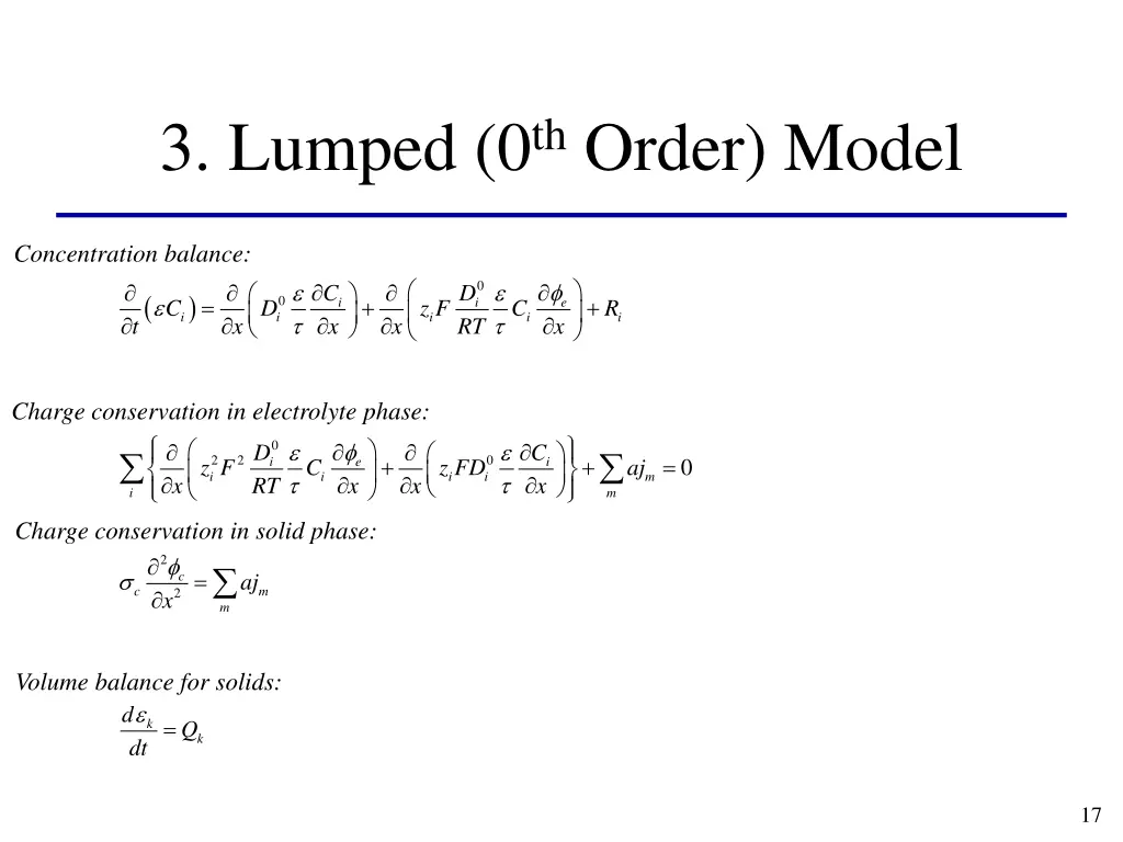 3 lumped 0 th order model 1