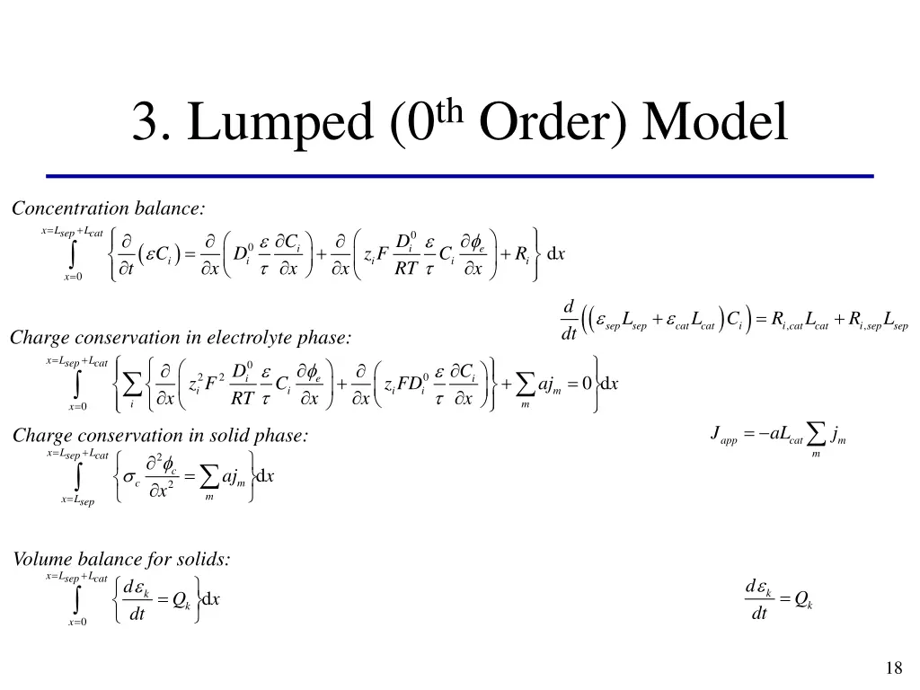3 lumped 0 th order model 2