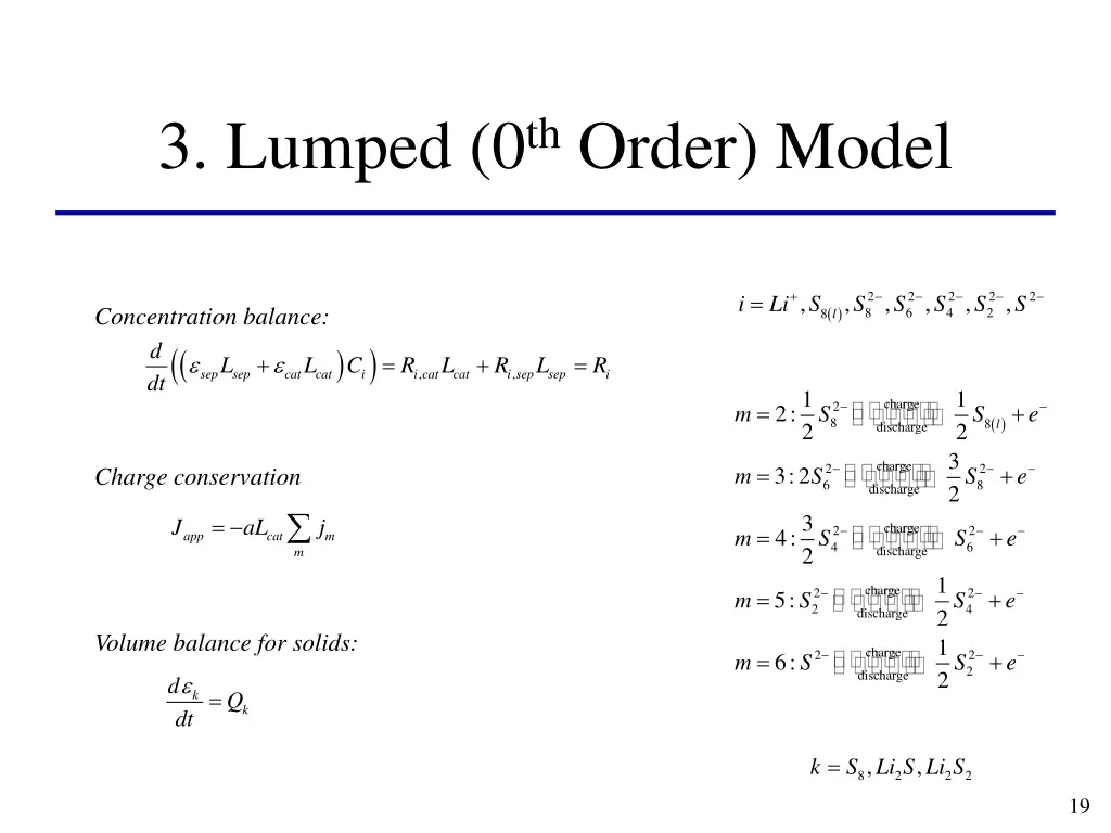 3 lumped 0 th order model 3