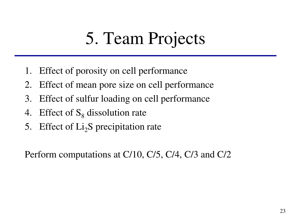 5 team projects