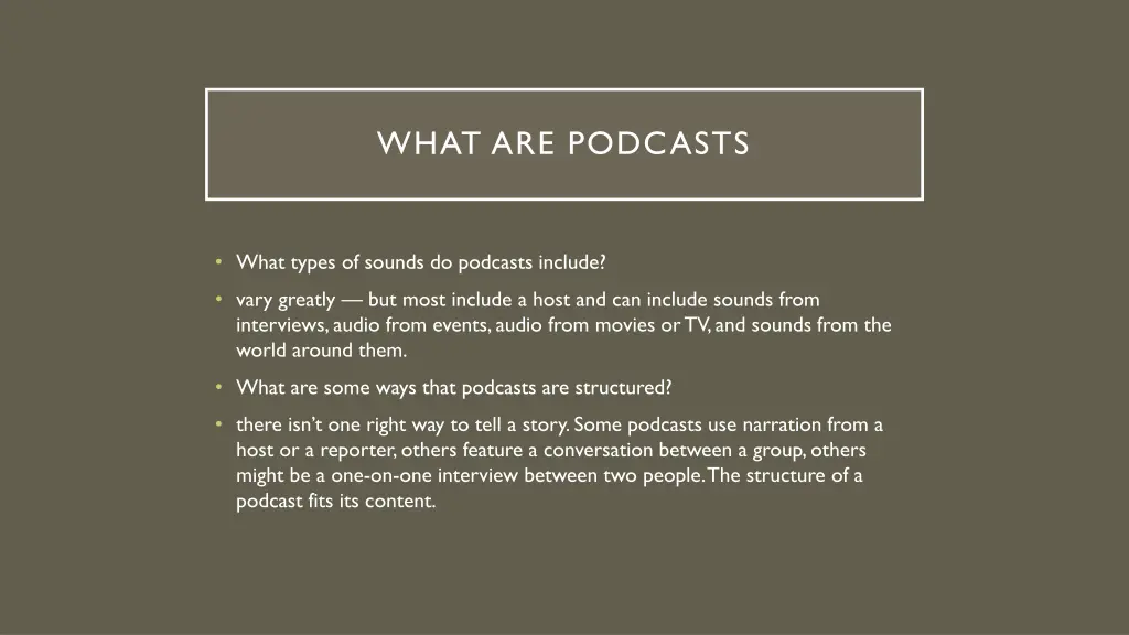 what are podcasts