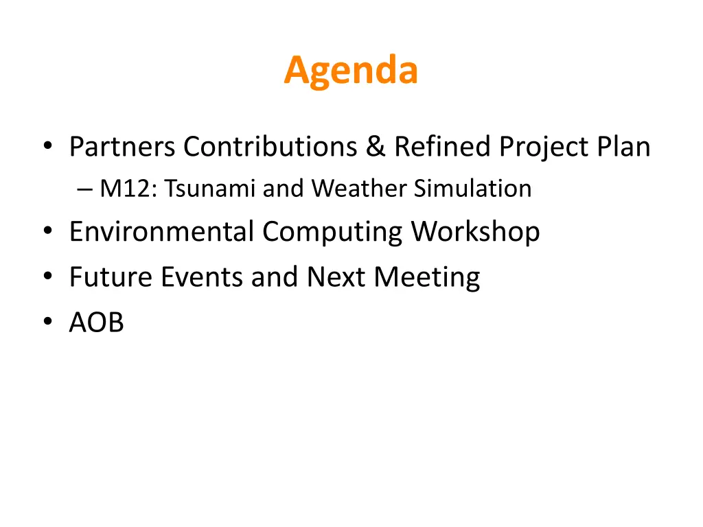 agenda