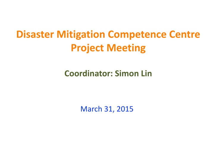 disaster mitigation competence centre project