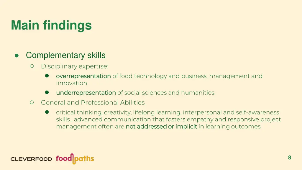 main findings 1