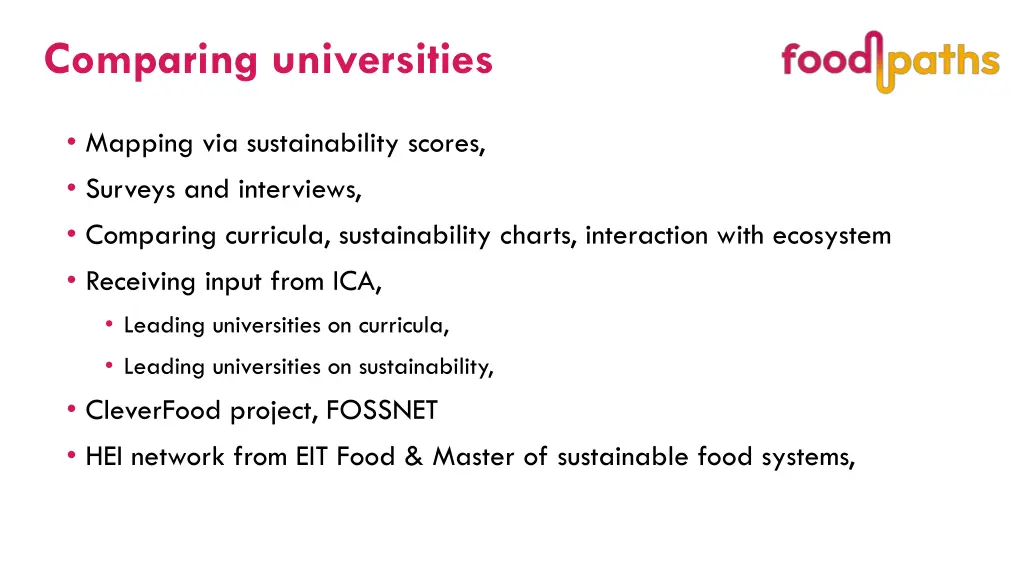 comparing universities