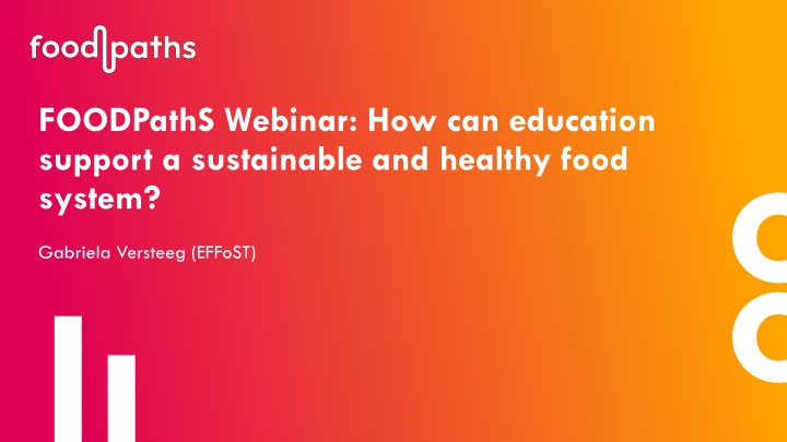 foodpaths webinar how can education support