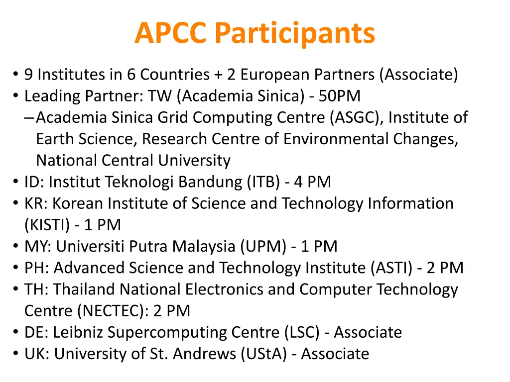 apcc participants