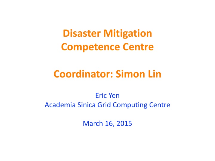 disaster mitigation competence centre