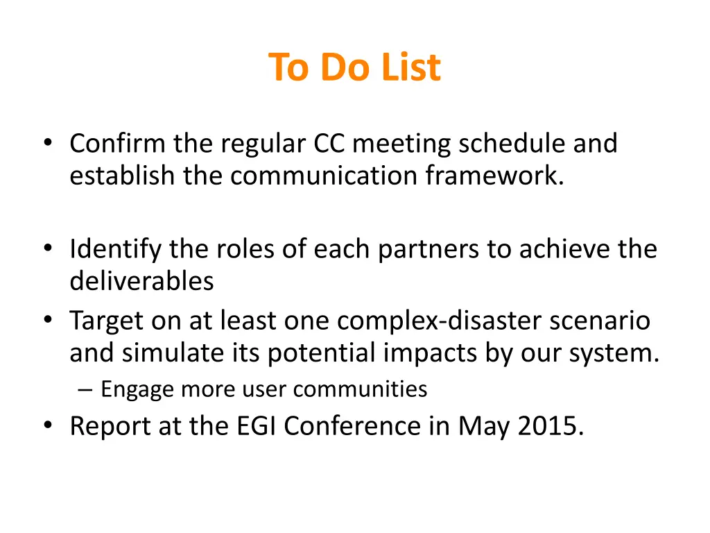 to do list