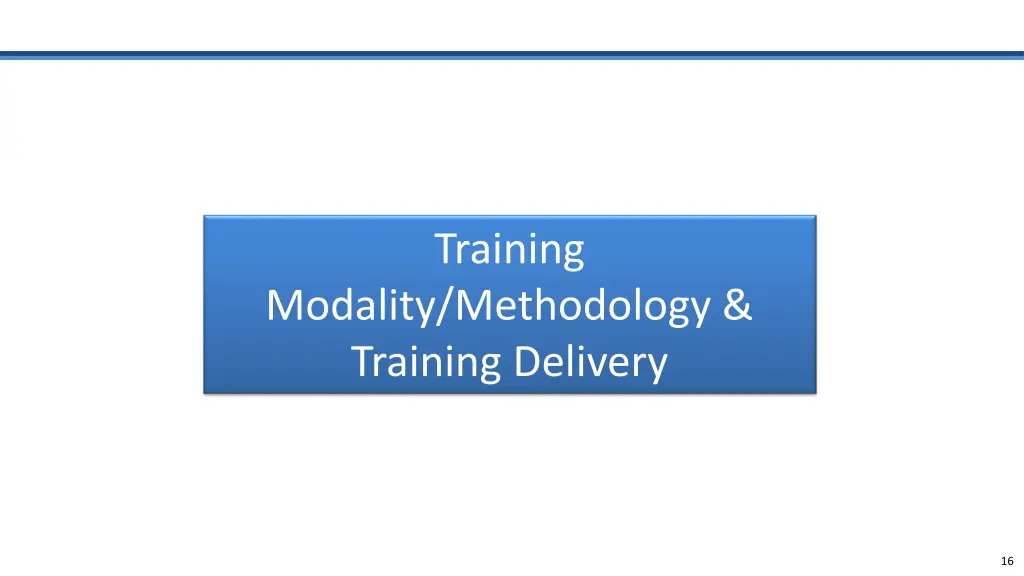 training