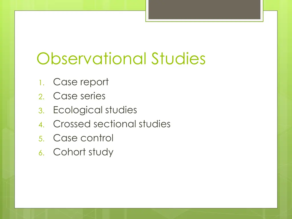 observational studies 1