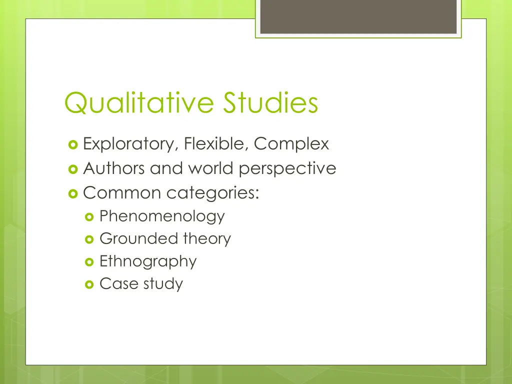 qualitative studies