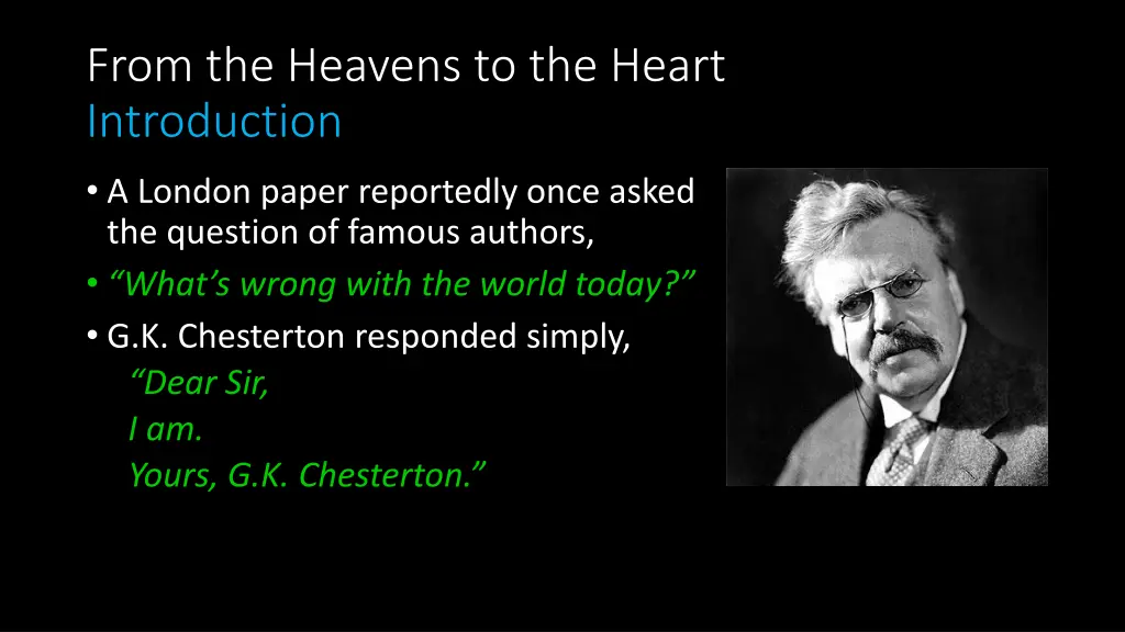 from the heavens to the heart introduction 2
