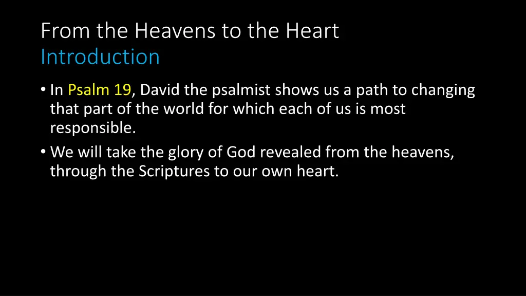 from the heavens to the heart introduction 4