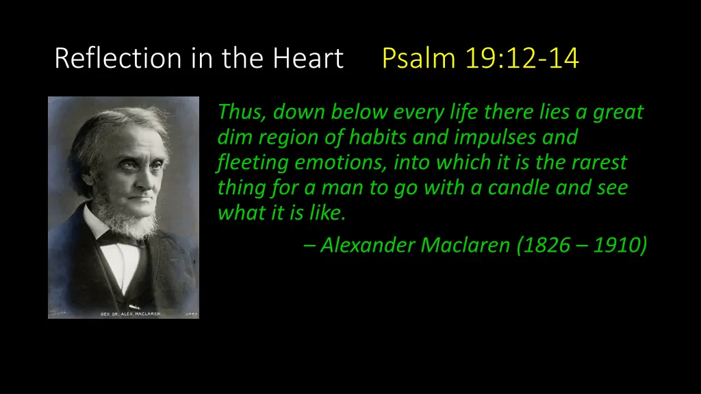 reflection in the heart psalm 19 12 14 1