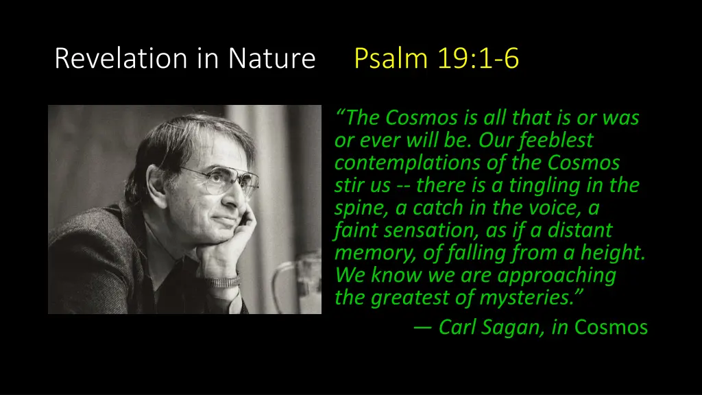 revelation in nature psalm 19 1 6 14