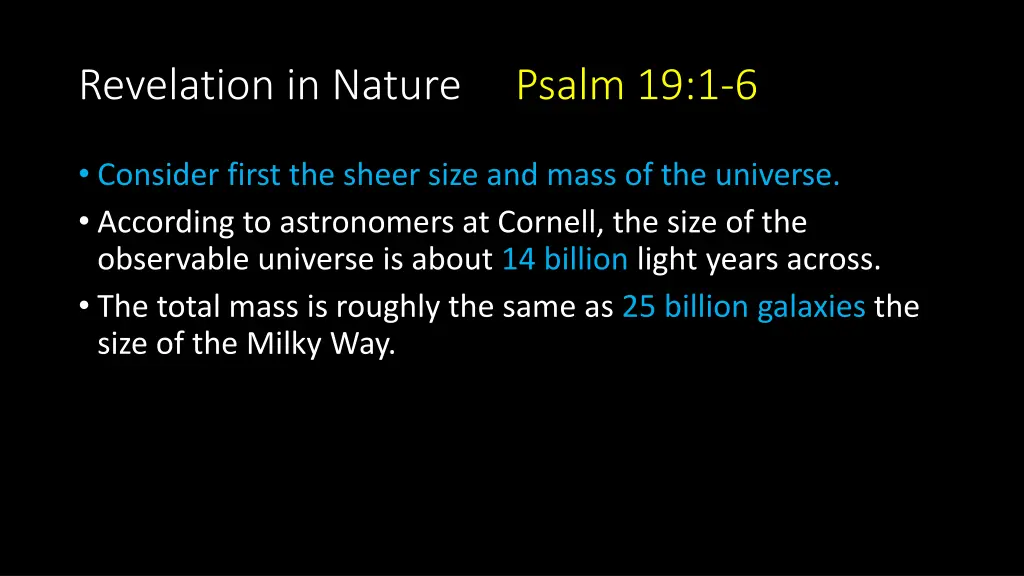revelation in nature psalm 19 1 6 4
