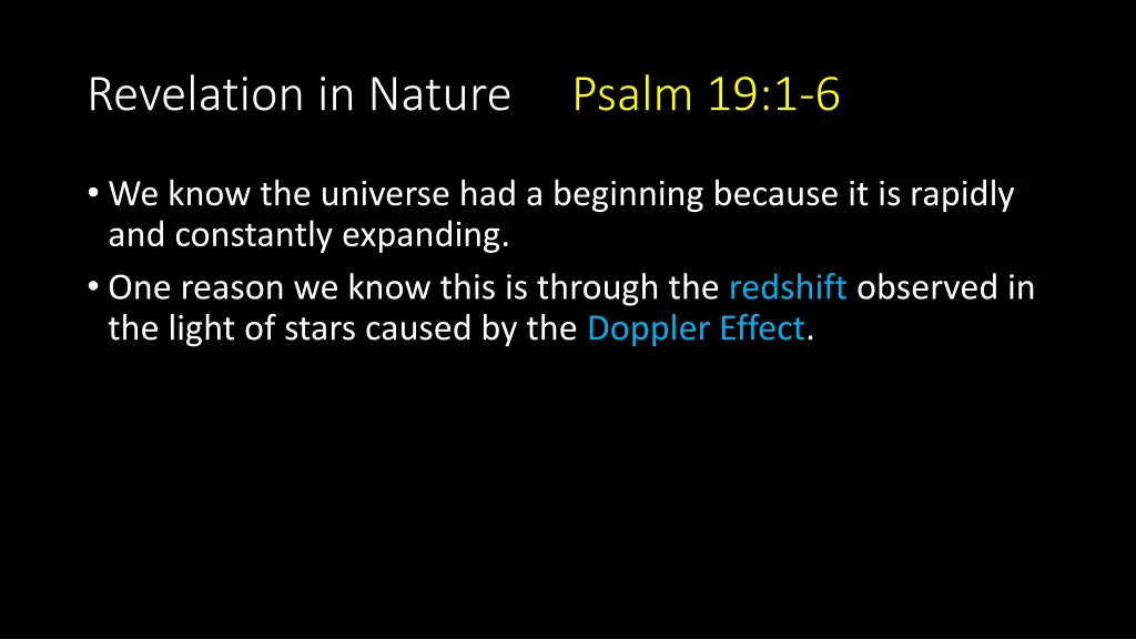 revelation in nature psalm 19 1 6 5
