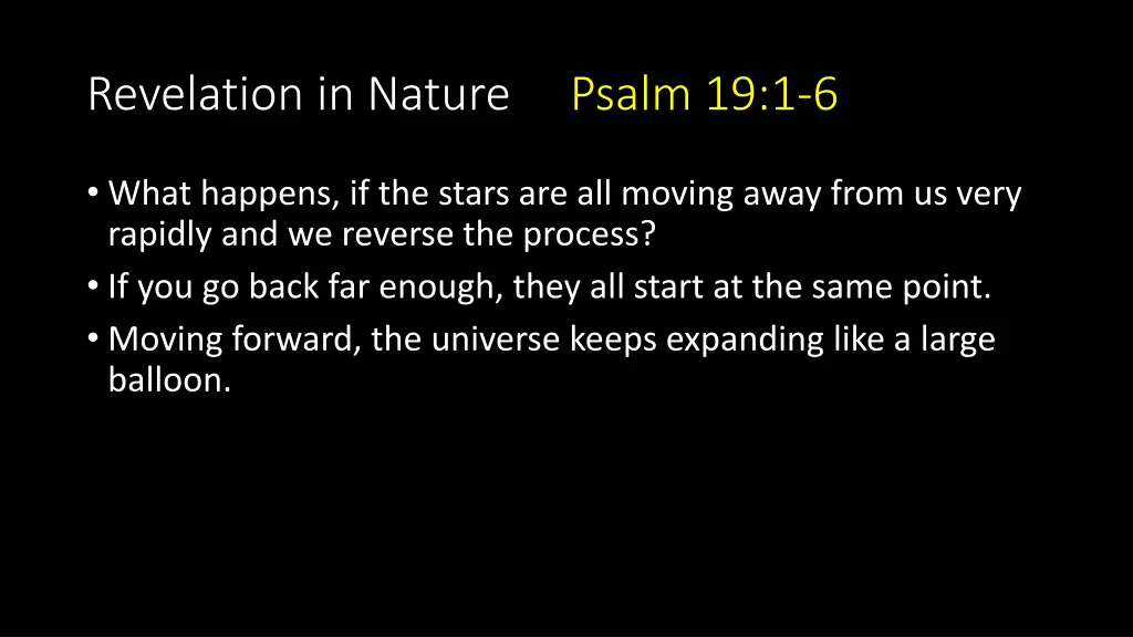 revelation in nature psalm 19 1 6 8