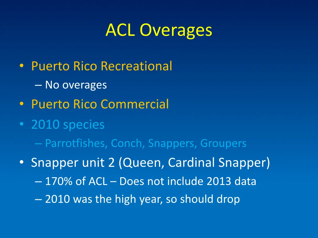 acl overages