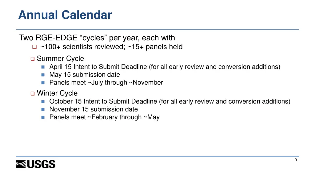 annual calendar