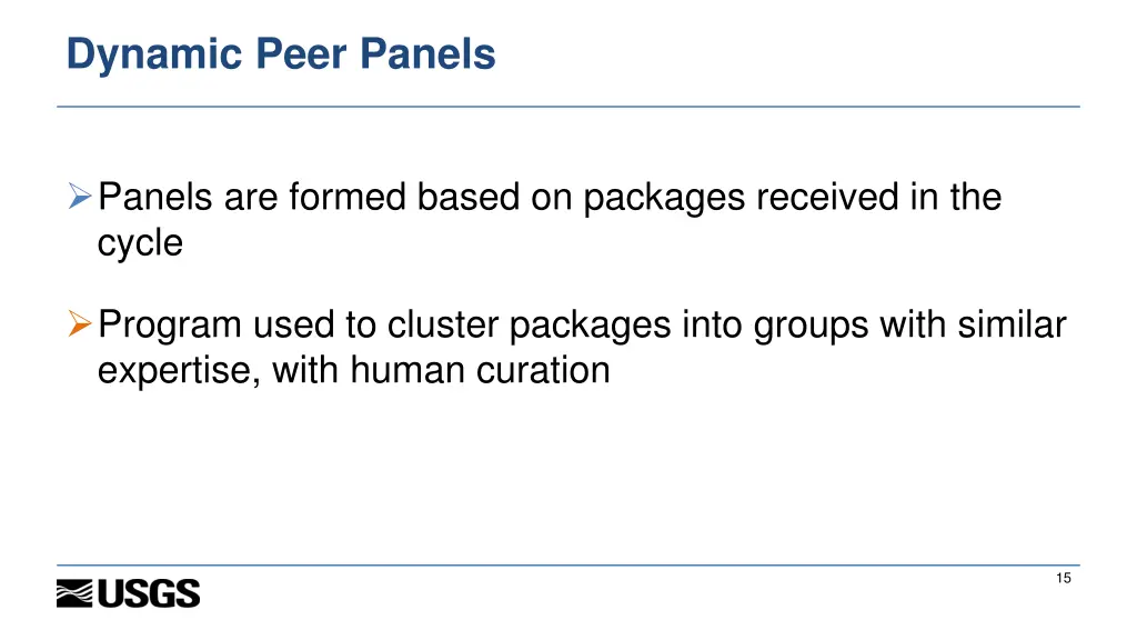 dynamic peer panels