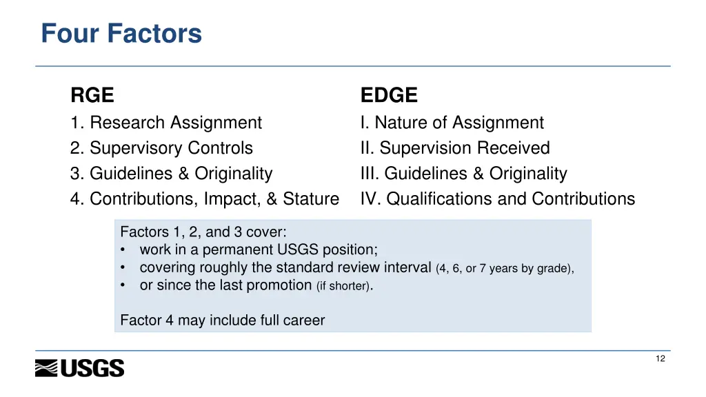 four factors