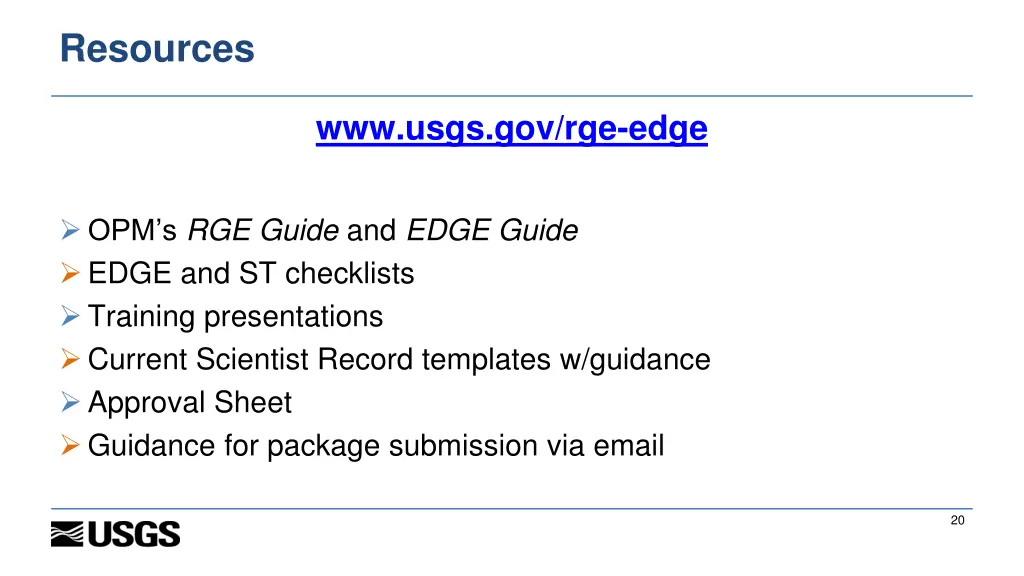 resources