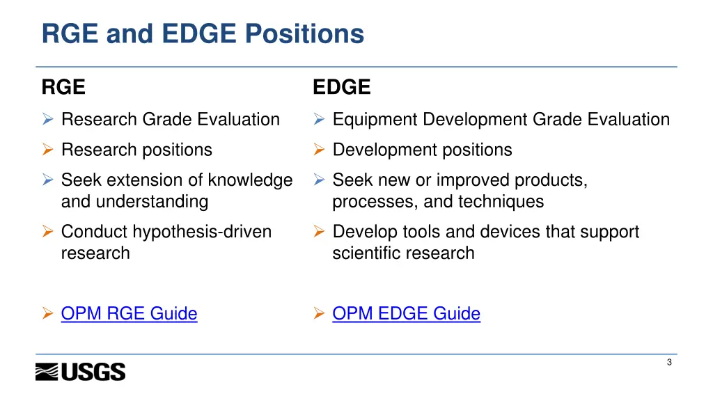 rge and edge positions