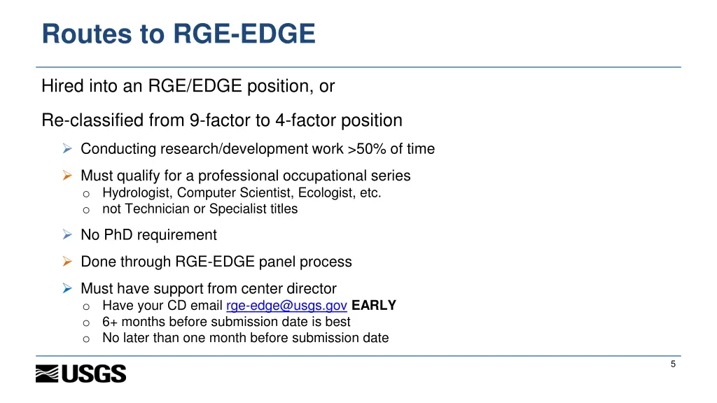 routes to rge edge