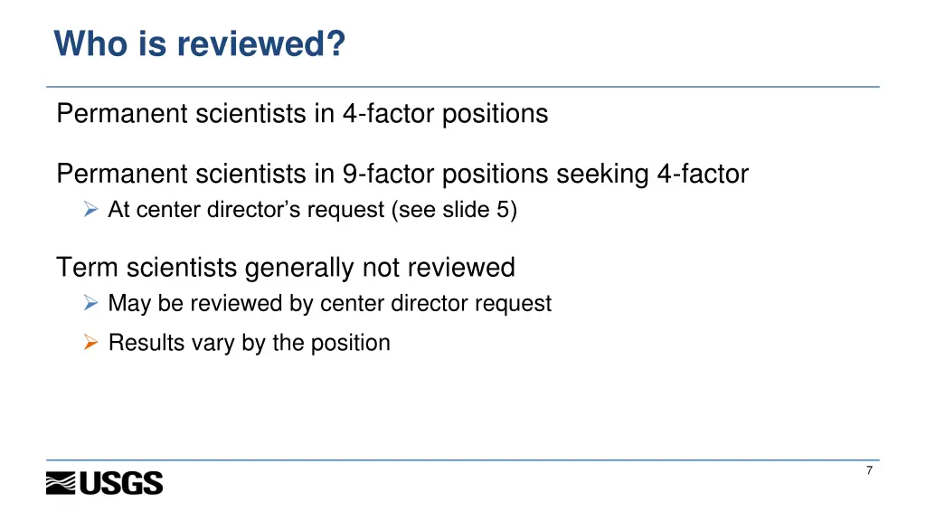 who is reviewed