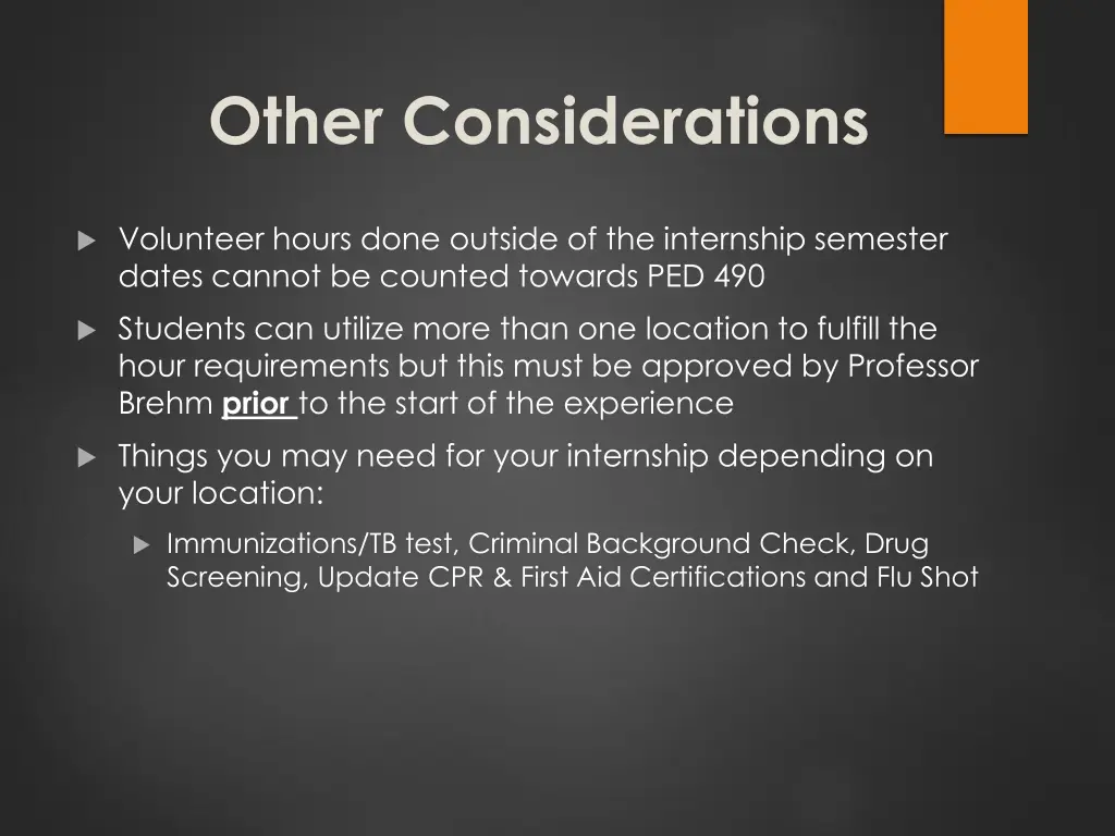 other considerations