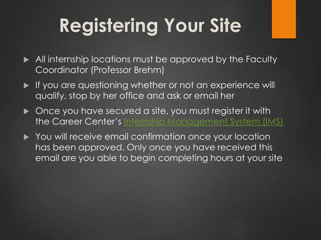 registering your site