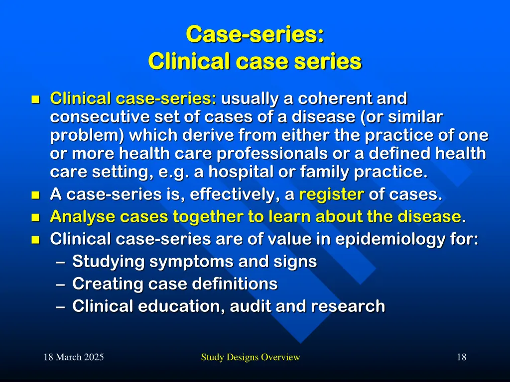 case case series series clinical case series