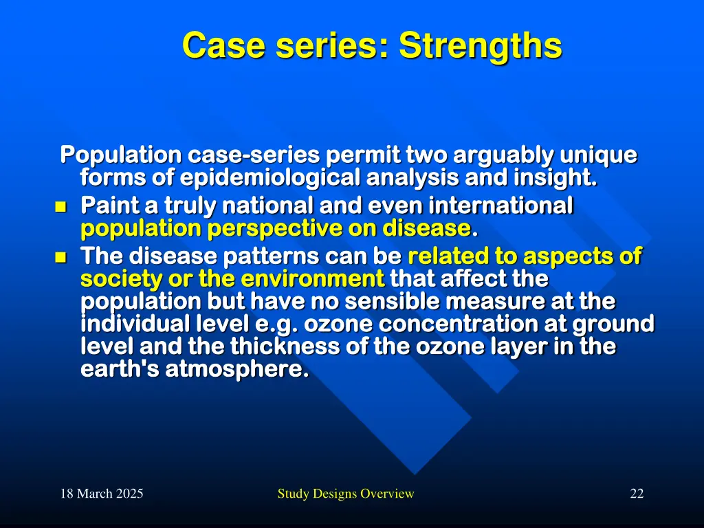 case series strengths