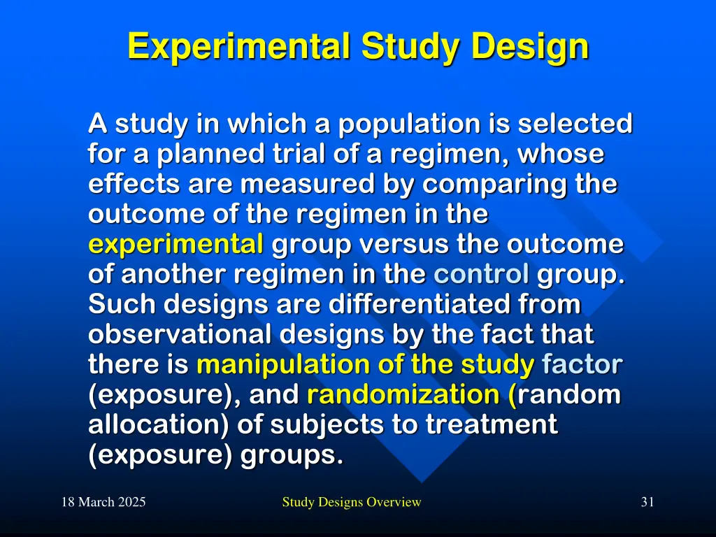 experimental study design