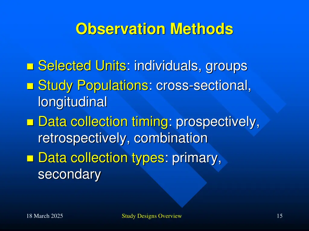 observation methods
