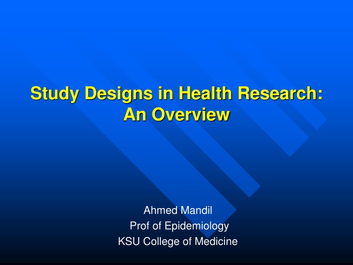 study designs in health research an overview