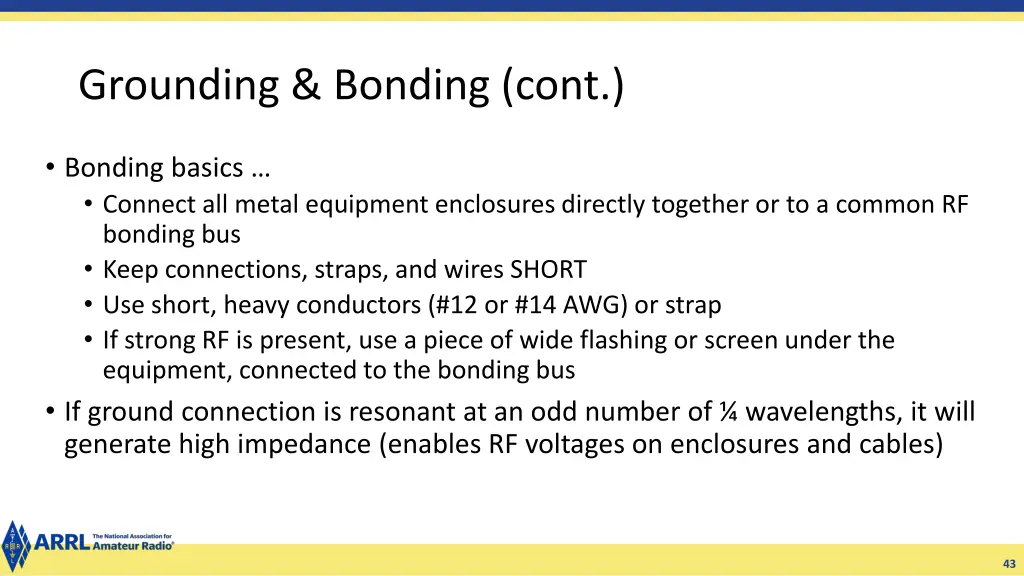 grounding bonding cont
